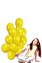 5 Metallic Yellow Bright Color Balloons - 4