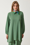 Women's Green Flowing Tunic Palazzo Knitted Set TO00133 - 3