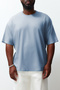 Light Blue Large Size Oversize Cotton T-Shirt - Tmnss23Ts00139 - 6