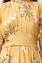 Mustard Balloon Sleeve Floral Long Dress TCTSS24EB00008 - 5