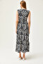 Women's Shawl Black Double Breasted Collar Patterned Maxi Knitted Dress ELB-19002125 - 6
