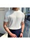Men's Crew Neck Knitted T-Shirt - 4