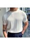 Men's Crew Neck Knitted T-Shirt - 2