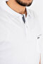 Men's High Quality Short Sleeve Polo Collar White Pique T-Shirt - 5