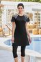 Short Sleeve Semi Covered Swimsuit Tulle Detail Posıe 8302 Black