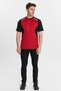 Men's Crew Neck T-Shirt Breathable Fabric Procool Sports Outdoor T-Shirt Red-Black - 6