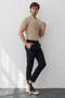 Men's Modern Slim Fit Lycra Flexible Jogger Pants - Elastic Waist and Laced