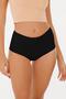 Women's High Waist Laser Cut Panties Single Stk2024 Black - 2