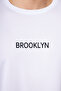 Sports T-Shirt Men's White Color Brooklyn Printed Round Neck - 5