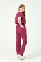 Cherry Lycra Scrubs Cargo Pocket Doctor Nurse Uniform Bat Sleeve Set Unisex - 5