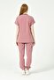 Dusty Rose Lycra Scrubs Cargo Pocket Jogger Leg Doctor Nurse Uniform Bat Sleeve Set Unisex - 4