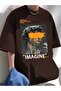 Unisex Imagine Sculpture Printed Oversize T-shirt