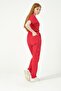 Pomegranate Flower Lycra Scrubs Cargo Pocket Doctor Nurse Uniform Bat Sleeve Set Unisex - 6