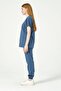 Indigo Lycra Scrubs Cargo Pocket Jogger Leg Doctor Nurse Uniform Bat Sleeve Set Unisex - 3