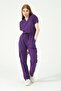 Purple Lycra Cargo Pocket Doctor Nurse Uniform Single Bottom Unisex - 6