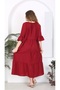 Women's Plus Size Madonna Collar Layered Gathered Jessica Dress 24032 - 4