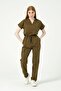 Khaki Lycra Cargo Pocket Doctor Nurse Uniform Single Bottom Unisex - 6