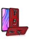 Xiaomi Redmi 9 Case Dual Layer Polycarbonate Protection and Magnetic Holder Stand Ring - 3