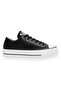 561680C Chucktaylor All Star Leather Plat Black-White Unisex Shoes - 2