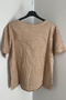 Women's Brown Shoulder and Skirt Ends Mesh Antique Detailed Staple Metal Tree Printed Short Sleeve Blouse - 2