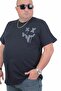 Men's Plus Size Crew Neck T-Shirt New Generation 24130 NAVY BLUE - 3