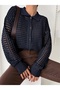 سترة نسائية محبوكة بأزرار شبكية من Dier Moda 9003 - 4