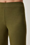 Women's Khaki Corded Knitted Blouse Trousers Set KH00088 - 6