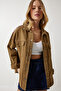 Women's Khaki Embroidered Shirt Jacket SA00027 - 7