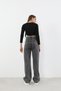 Alice Smoke Color Lycra High Waist Loose Jeans Wide Leg Jeans - 3
