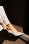 TEYA WOMEN'S SILVER HEEL SHOES - 8