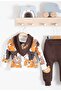 Boy Baby family bear patterned scarf 3-piece set 6 9 12 18 months 1.5 years old - 2