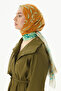 Ivy Stripes Leaves Pattern Mint Green Cotton Wrap - 6