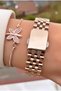 Brand Rose Gold Color Steel Cord Women's Wristwatch - Bracelet - 4