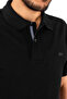 Men's High Quality Short Sleeve Polo Collar Black Pique T-Shirt - 5
