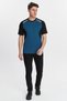 Men's Crew Neck T-Shirt Breathable Fabric Procool Sports Outdoor T-Shirt Indigo-Black - 5