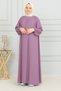 Reglan Sleeve Gathered Children's Dress-Medina silk - 3