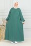 Reglan Sleeve Gathered Children's Dress-Medina silk - 2