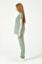 Green Lycra Scrubs Cargo Pocket Doctor Nurse Uniform Bat Sleeve Set Unisex - 3