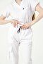 White Lycra Cargo Pocket Doctor Nurse Uniform Single Bottom Unisex - 2