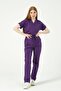 Purple Lycra Cargo Pocket Doctor Nurse Uniform Single Bottom Unisex - 7