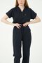 Navy Blue Lycra Cargo Pocket Doctor Nurse Uniform Single Bottom Unisex - 2