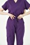 Purple Lycra Cargo Pocket Doctor Nurse Uniform Single Bottom Unisex - 2