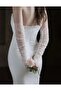 Pearl Gloves Gathered Bridal Gloves Draped Wedding Gloves – Bridal Accessory - 2