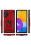 Samsung Galaxy M52 Compatible Case Dual Layer Polycarbonate Protection and Magnetic Holder Stand Ring - 8