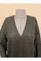 Seasonal Mercerized Mother's Pocket Single Knit Cardigan 3XL(110-135kg) / Khaki - 3
