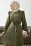 Front Pleated Ruffle Detail Set - Khaki - 2