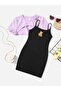 Children's Teddy Bear Printed Dress & Crop T-shirt Combination