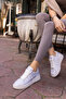 JACİB Women's Silver Satin Sneakers - 3