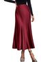 Maxi Length Satin Skirt