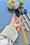 Bella 4-Piece Mini Bamboo Spatula Set / Black - 3
